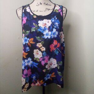 One Clothing Blouse M Sleeveless Light Flowing Floral Colorful